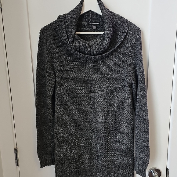 Hilary Radley Dark Gray Cowl Neck Sweater - Picture 1 of 5
